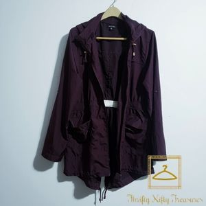 Boohoo Drawstring Rain Coat